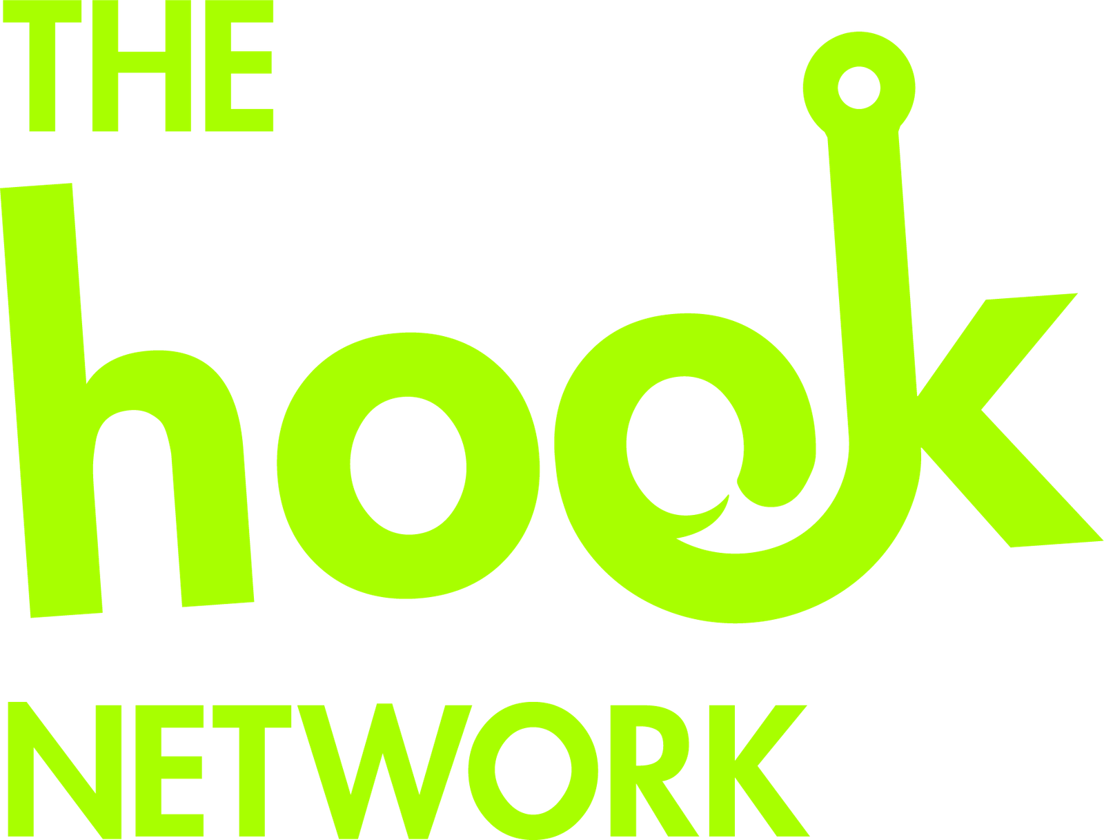 The Hook Network Logo Neon Green